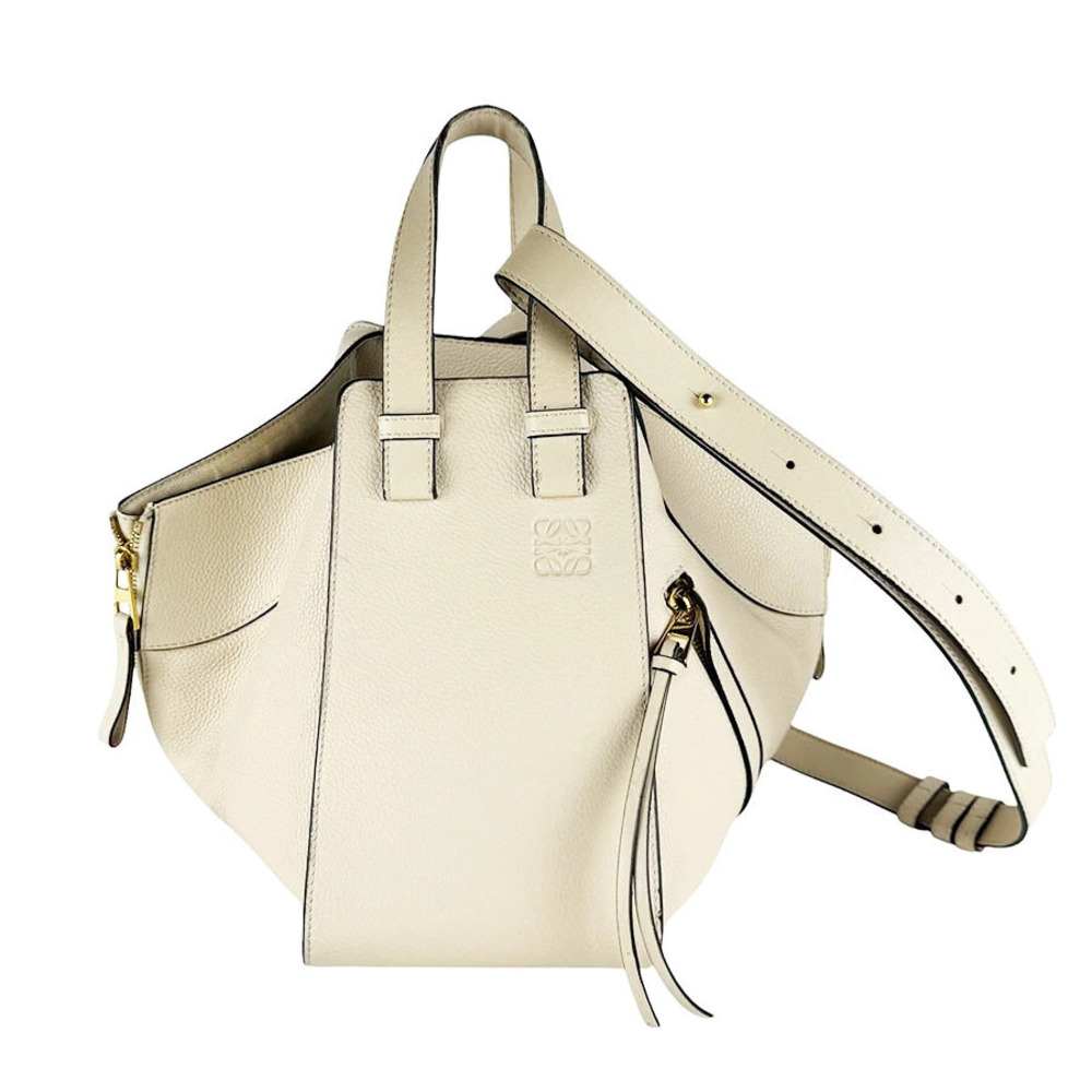 Loewe Shoulder Bag Handbag Hammock Leather Cream